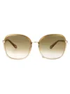Chloé Beige-yellow-green Bio Injection Sunglasses In Burgundy