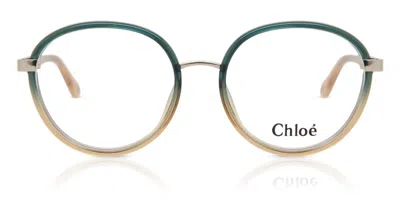 Chloé Ch0033o 006 Occhiali Da Vista Blu Per Donna (solo Montatura) In Green