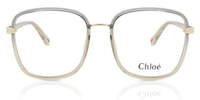 Chloé Ch0034o 003 Occhiali Da Vista Grigi Per Donna (solo Montatura) In Multi