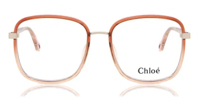Chloé Ch0034o 001 Occhiali Da Vista Arancioni Per Donna (solo Montatura) In Gold