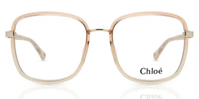 Chloé Ch0034o 004 Occhiali Da Vista Rosa Per Donna (solo Montatura) In Gold