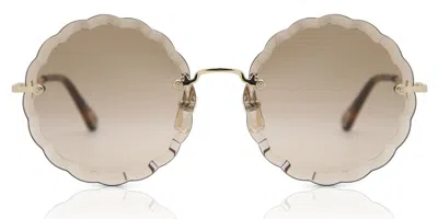 Chloé Ch0047s 001 Occhiali Da Sole Oro Per Uomo In Gold