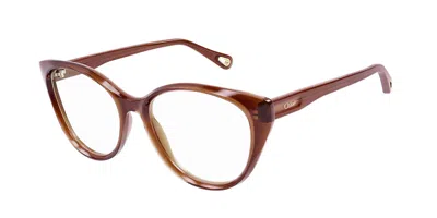 Chloé Ch0052o 002 Occhiali Da Vista Marroni Per Donna (solo Montatura) In Brown