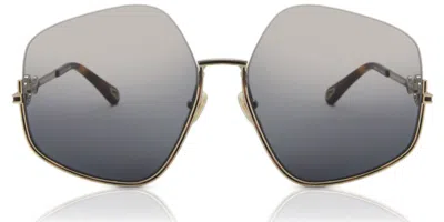 Chloé Ch0068s 001 Occhiali Da Sole Oro Per Donna In Black