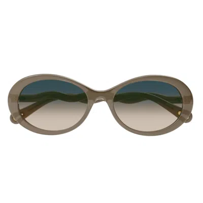 Chloé Ch0088s003 Nude Nude Green In Gray