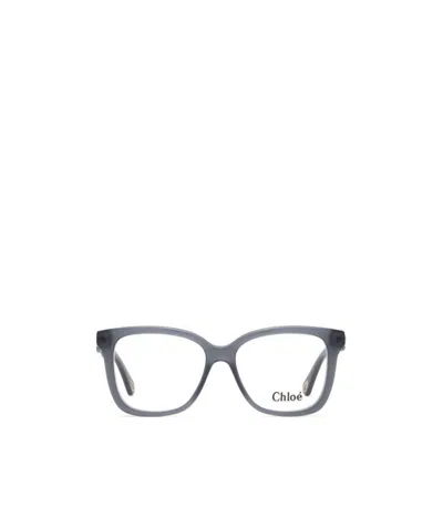 Chloé Ch0090o Rectangle-frame Glasses In Gray