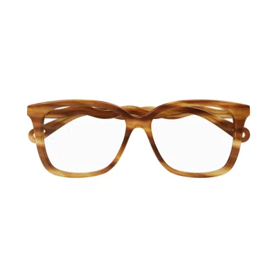 Chloé Ch0090o Tortoiseshell Square Frame Eyeglasses In White