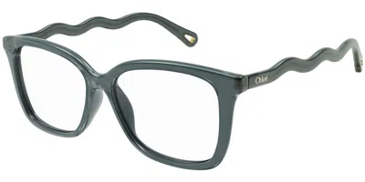 Chloé Ch0090o 003 Occhiali Da Vista Blu Per Donna (solo Montatura) In Gray