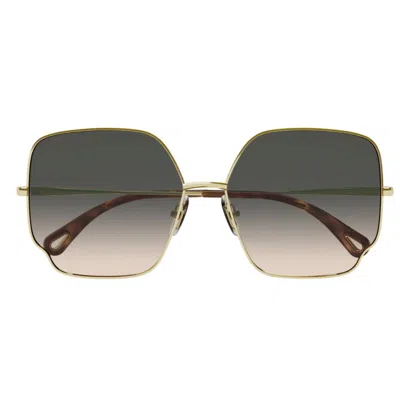 Chloé Ch0092s001 Gold Gold Brown