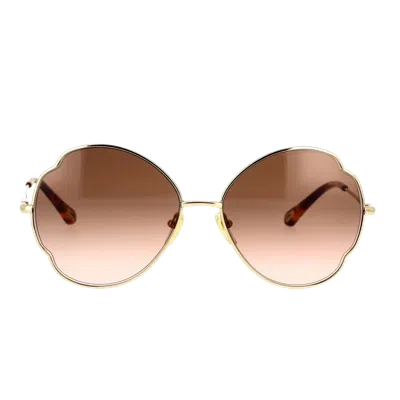 Chloé Ch0093 S Sunglasses In Gold
