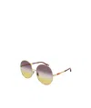 Chloé Gradient Round Metal & Acetate Sunglasses In Nude