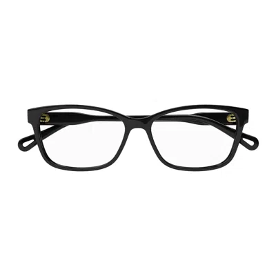 Chloé Ch0116o Rectangular Bio Acetate Eyeglasses In Black