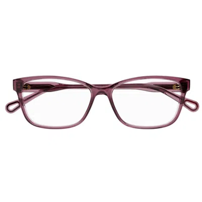 Chloé Ch0116o004 Pink Pink Transparent In Brown