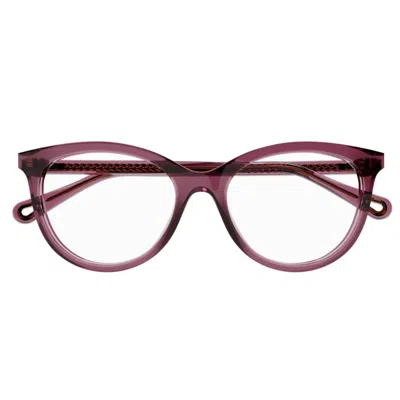 Chloé Ch0117o004 Pink Pink Transparent In Brown