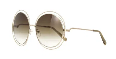 Pre-owned Chloé Ch0120s Black/grey (001) Sunglasses In Gray