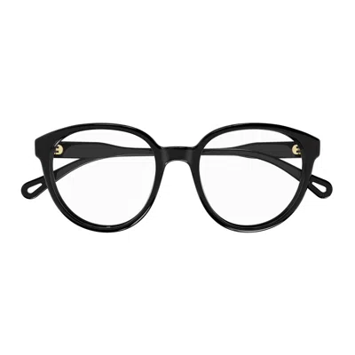 Chloé Ch0127o Round Bio Acetate Sunglasses In Black