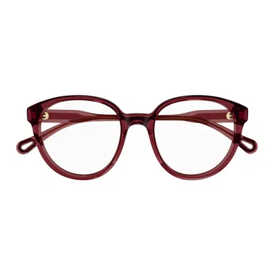 Chloé Ch0127o Translucent Bio Acetate Eyeglasses In Brown