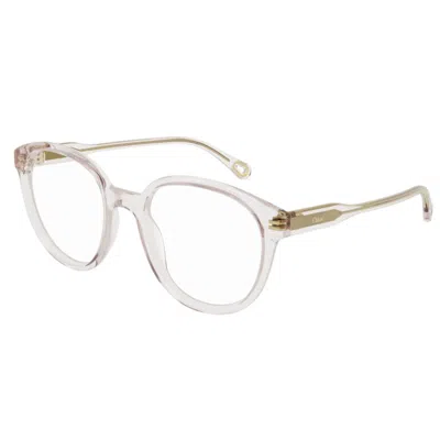 Chloé Ch0127o004 Pink Pink Transparent In Gray