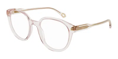 Chloé Ch0127oa Asian Fit 004 Women's Glasses Pink Size 54 - Free Lenses - Blue Light Block Available In Neutral