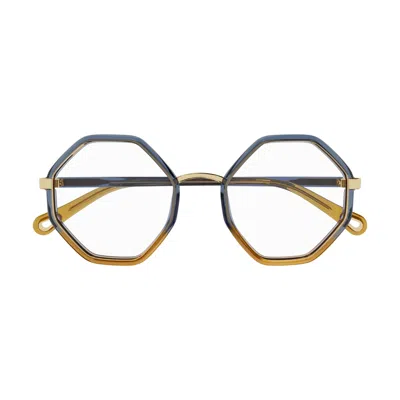 Chloé Ch0132o Geometric Octagonal Eyeglasses In Multi