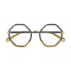 Chloé Oversized Geometric-frame Glasses In Multi