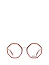 Chloé Ch0132o Red Glasses In 006 Red Red Transparent