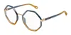 Chloé Oversized Geometric-frame Glasses In Multi