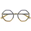 Chloé Oversized Geometric-frame Glasses In Blue
