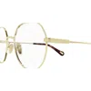 Chloé Ch0137o005 Gold Gold Transparent In Gold