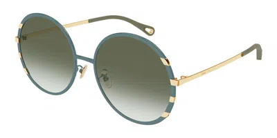 Chloé Ch0144s 002 Women's Sunglasses Green Size 58