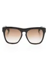 Chloé Gayia Square-frame Sunglasses In Braun