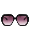 Chloé Chloe Gayia Oversized Square-frame Sunglasses In 001 Black Black Red