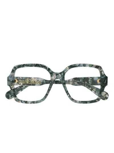 Chloé Ch0155o Geometric Glasses In Green