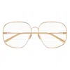 Chloé Ch0165o002 Gold Gold Transparent In Gold