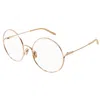 Chloé Ch0167o002 Gold Gold Transparent In Gold