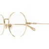 Chloé Ch0179o002 Gold Gold Transparent In Gold