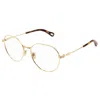 Chloé Ch0180o005 Gold Gold Transparent In Gold