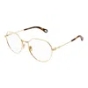 Chloé Ch0180o005 Gold Gold Transparent In Gold