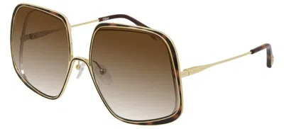 Pre-owned Chloé Ch0183s Gold/grey Shaded (001) Sunglasses