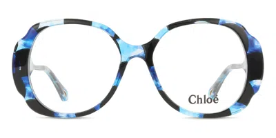 Chloé Ch0196o Women's Glasses, Tortoiseshell, Size 53 In Blue