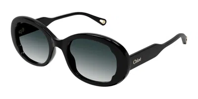 Chloé Ch0197sa Asian Fit 001 Women's Sunglasses Black Size 54