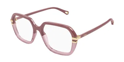 Chloé Ch0205o 009 Occhiali Da Vista Rosa Per Donna (solo Montatura) In Pink
