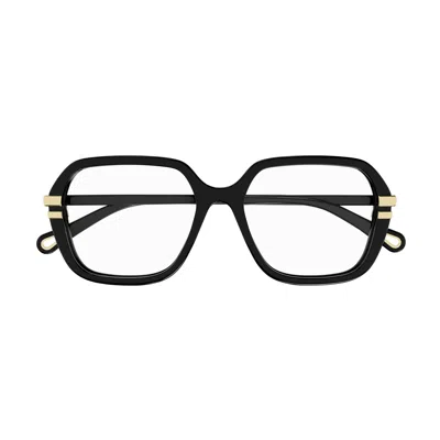Chloé Ch0205o Oversized Square Frame Eyeglasses In Black