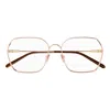 Chloé Metal Geometric-frame Glasses In Neutral