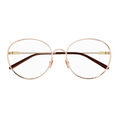Chloé Ch0209o002 Gold Gold Transparent In Neutral