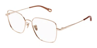 Chloé Ch0214oa Asian Fit 003 Women's Glasses Rose-gold Size 54 - Free Lenses - Blue Light Block Available