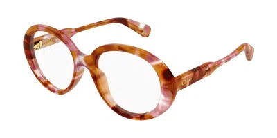 Chloé Ch0221o 007 Occhiali Da Vista Tartarugatishell Per Donna (solo Montatura) In Brown