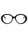 Chloé Logo-debossed Round-frame Glasses In 002 Havana Havana Transparent