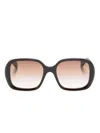 Chloé Ch0222s Square-frame Sunglasses In Black