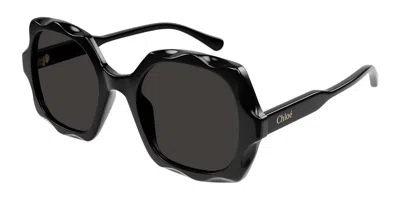 Chloé Ch0226s 005 Women's Sunglasses Black Size 53